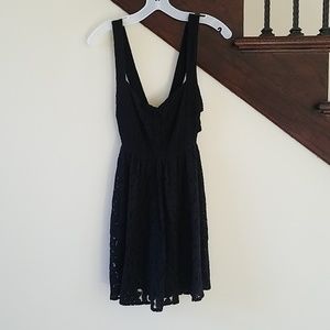 Free people black lace detail dress size 4